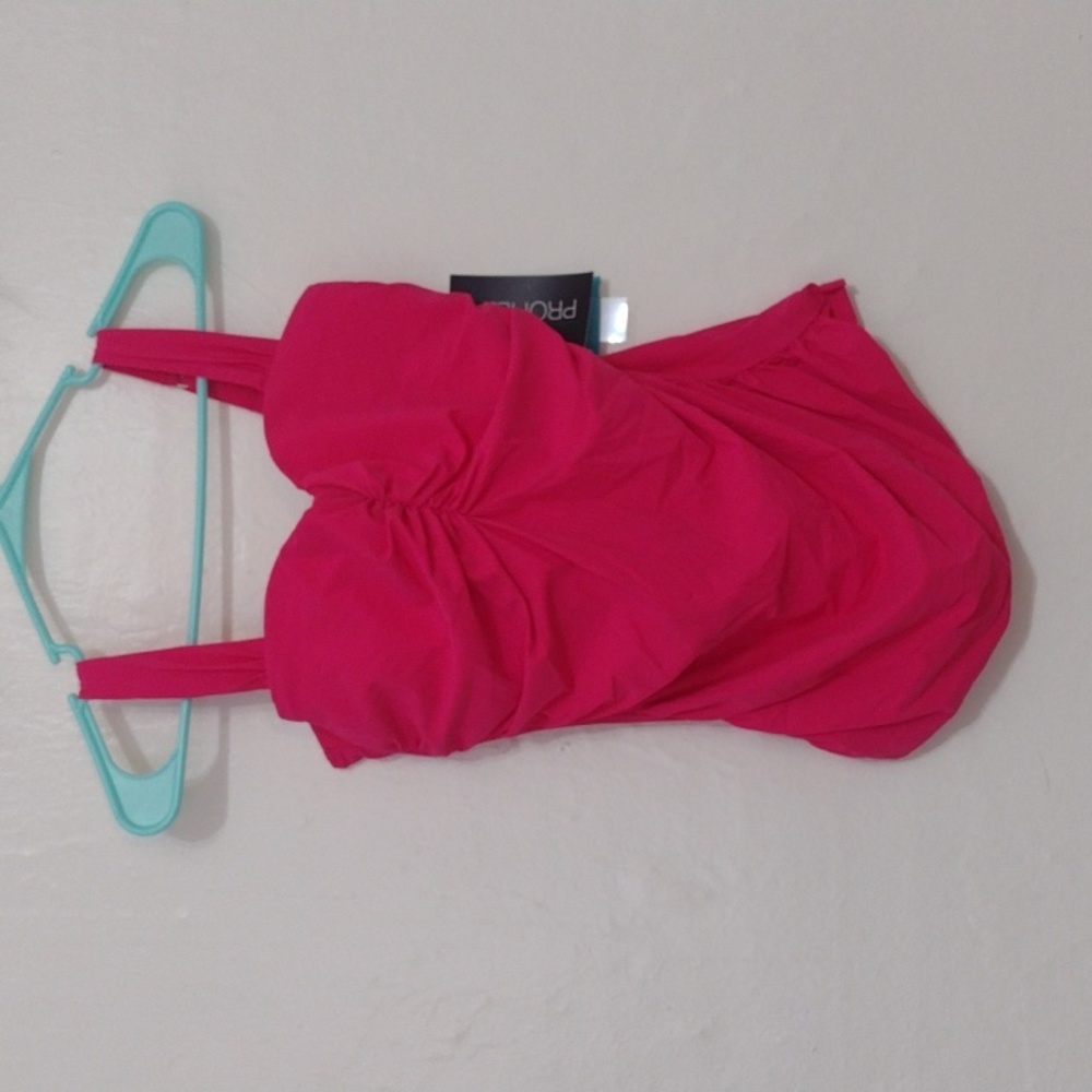 Profile By Gottex Hot Pink Ruched One-Piece Swimsuit